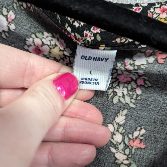 Old Navy Floral Black Maxi Dress (L) - Picture 4 of 5